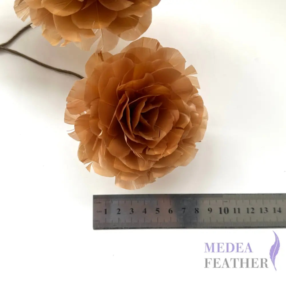 Long-Stemmed Three Small Feather Flower Rose Bud Spray FG26050C