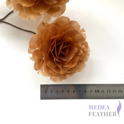 Long-Stemmed Three Small Feather Flower Rose Bud Spray FG26050C