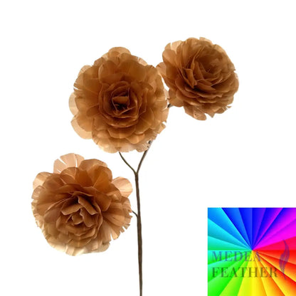 Long-Stemmed Three Small Feather Flower Rose Bud Spray FG26050C - Custom - one colour for one flower set