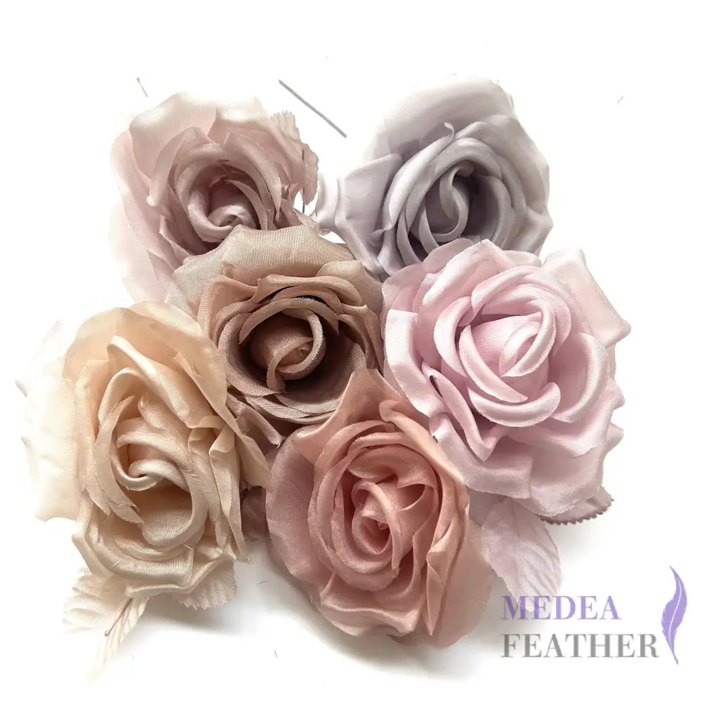 Lucky Dip Multi-colour 10cm wide silk flower-Pack of 3 - Dusty Pink Tone
