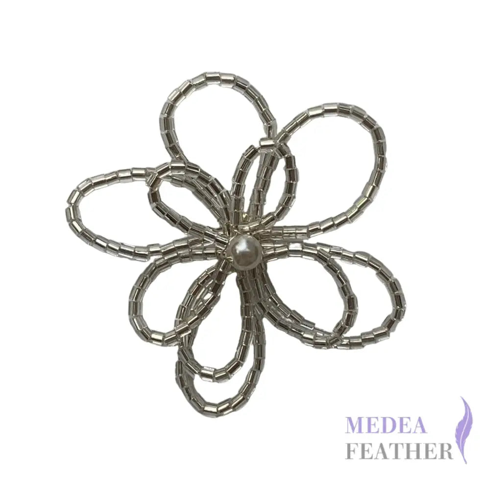 Metallic Openwork Bead Flower-Pack of 2