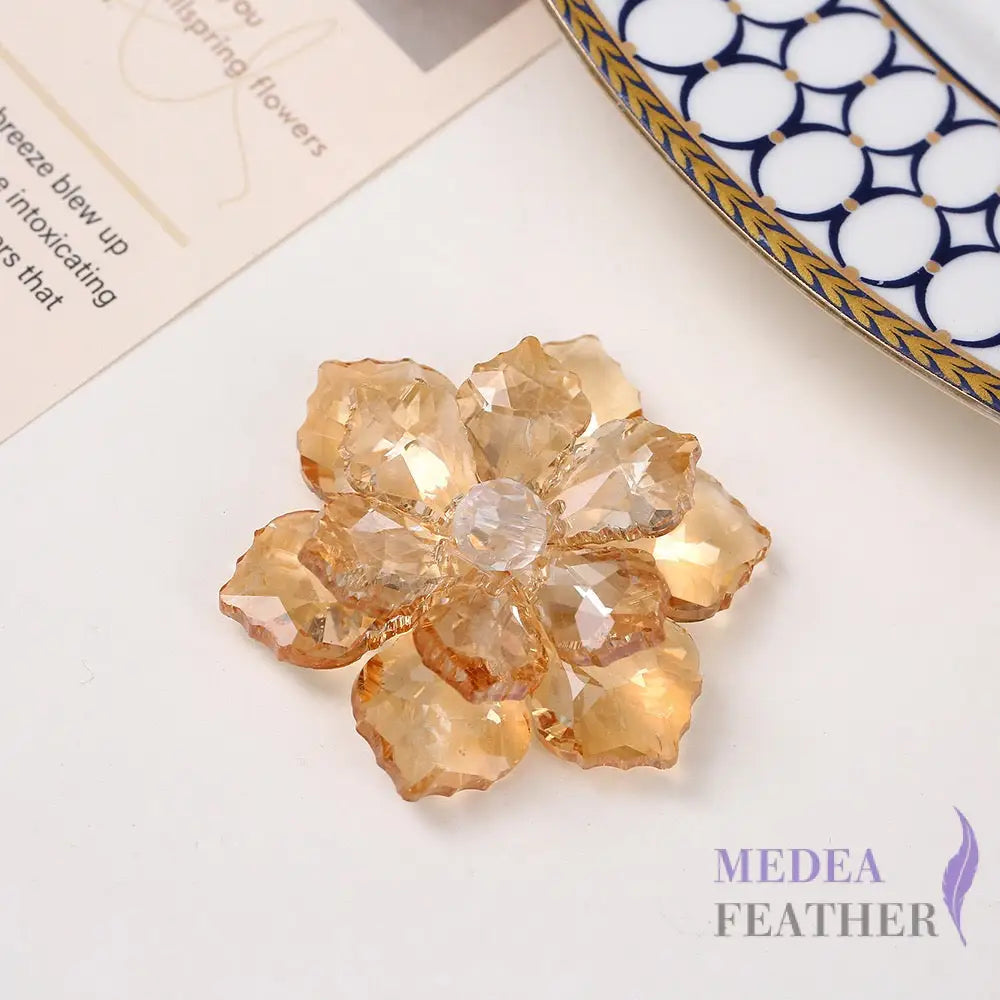 Multi-colour DIY Crystal Rhinestone Flower Champagne