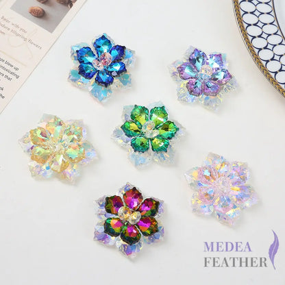 Multi-colour DIY Crystal Rhinestone Flower Random 5 pcs