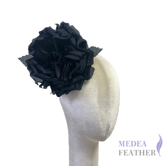 Multi-layer Silk Flower SF010 Matte Black