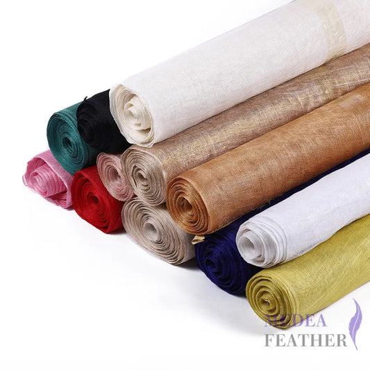 【Open for Wholesale Only】90 cm Wide Stiffed Sinamay Fabric -20 meters Custom