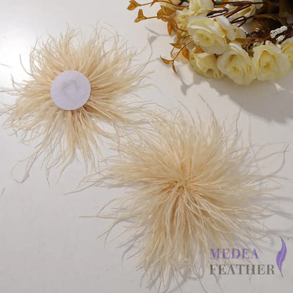 Ostrich Feather Flower - apricot