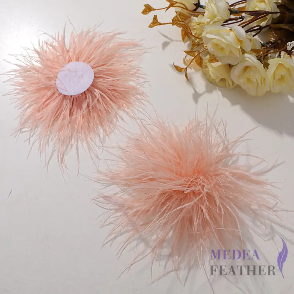 Ostrich Feather Flower - light orange