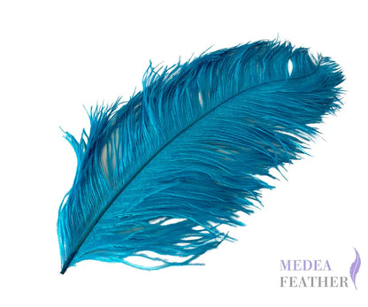 Ostrich Feather Plume 45-55cm Blue / Large
