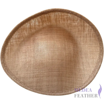 Oval Sinamay Fascinator Hat Base FB138 #095 Latte Brown