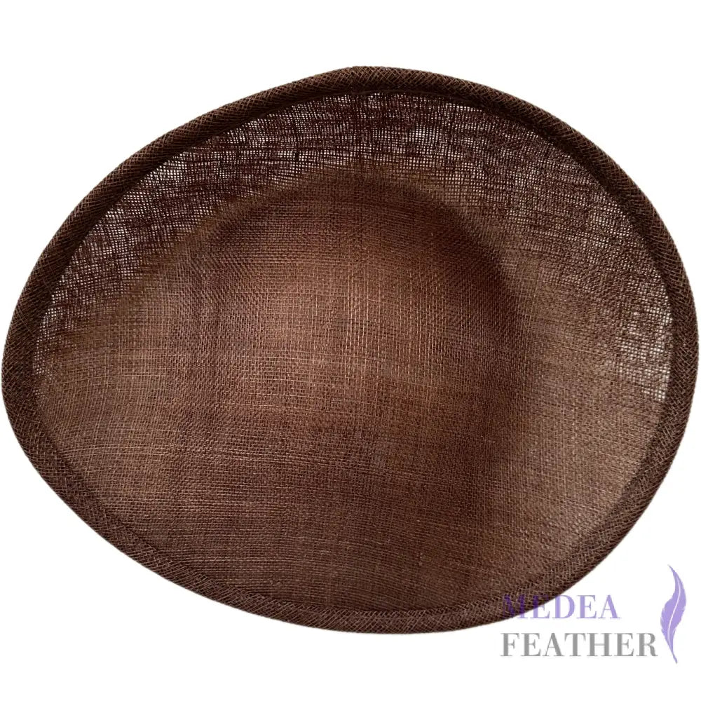 Oval Sinamay Fascinator Hat Base FB138 #107 Coffee Brown