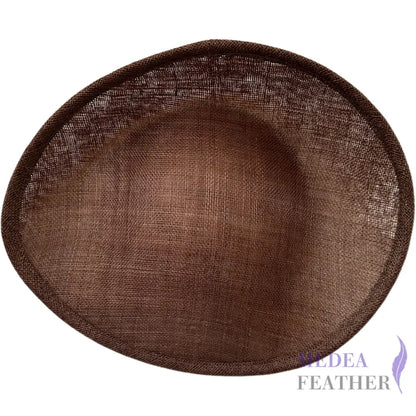 Oval Sinamay Fascinator Hat Base FB138 #107 Coffee Brown