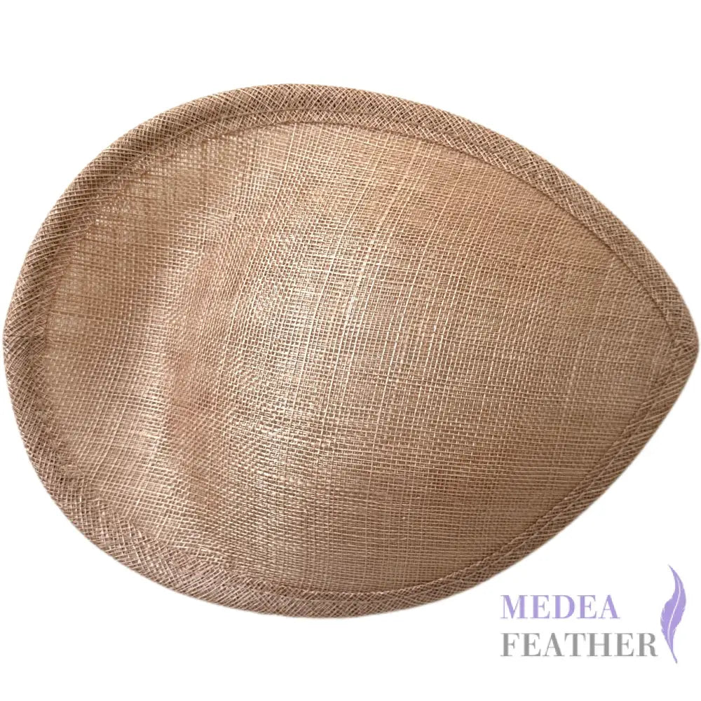 Oval Sinamay Fascinator Hat Base FB170 #094 Deep Champagne