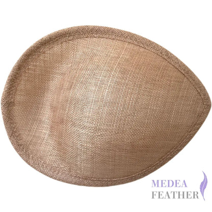 Oval Sinamay Fascinator Hat Base FB170 #094 Deep Champagne