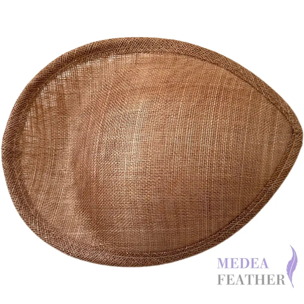 Oval Sinamay Fascinator Hat Base FB170 #099 Brown