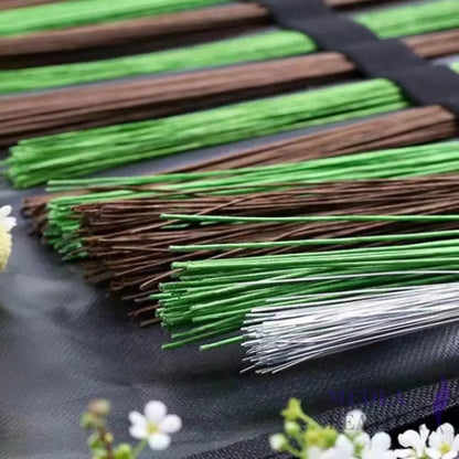 Paper-wrapped Floral Art with Wire