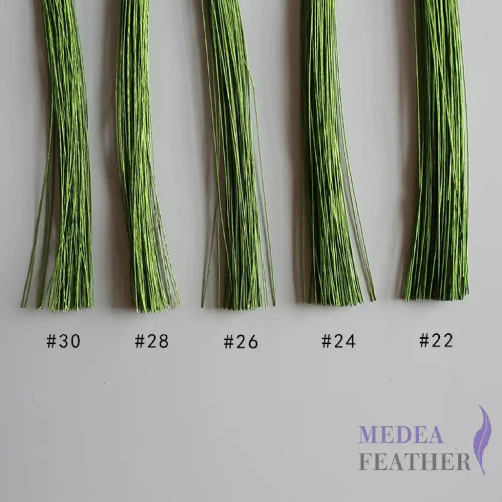 Paper-wrapped Floral Art with Wire Green / #22