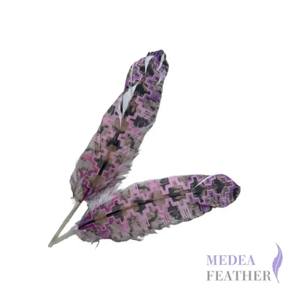 Patterned Goose Feather-Pack of 5 - Floral 02