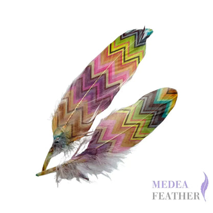 Patterned Goose Feather-Pack of 5 - Floral 07