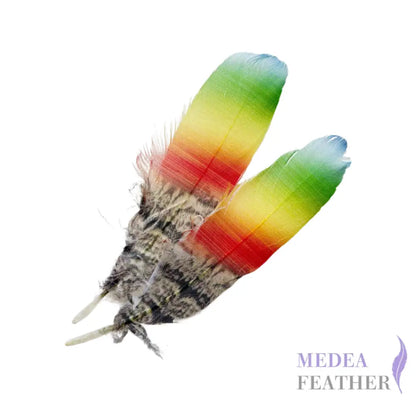 Patterned Goose Feather-Pack of 5 - Floral 08