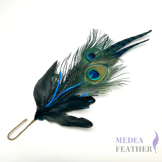 Peacock Eyes and Ringneck Pheasant Tail Feather Mount Custom - Please add text below
