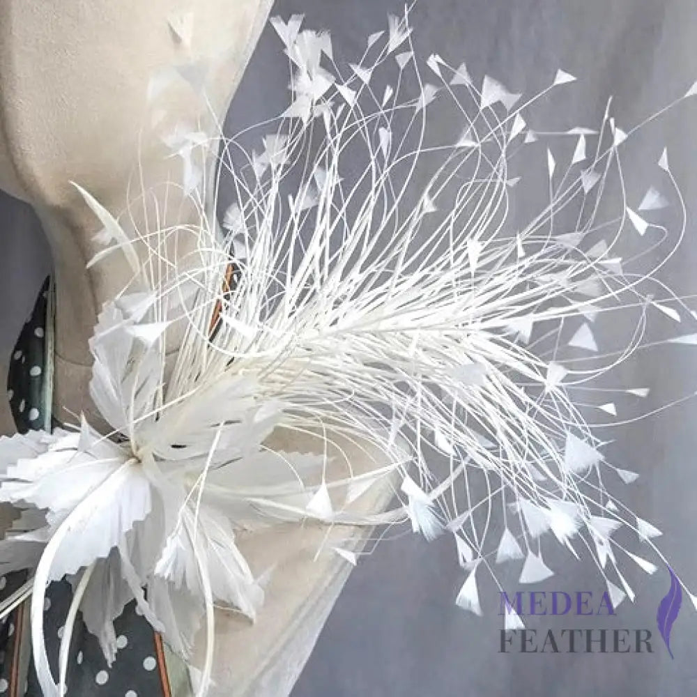 Peacock Hair Diamond Tip and Goose Feather Flower Mount