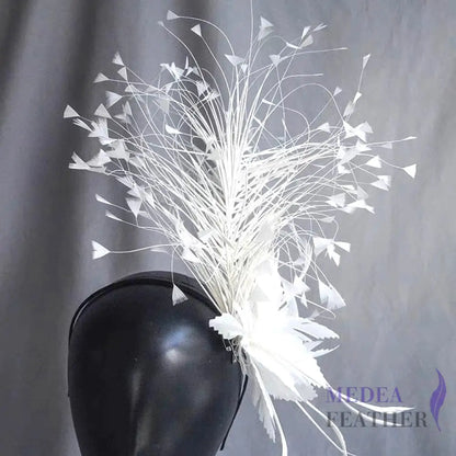 Peacock Hair Diamond Tip and Goose Feather Flower Mount