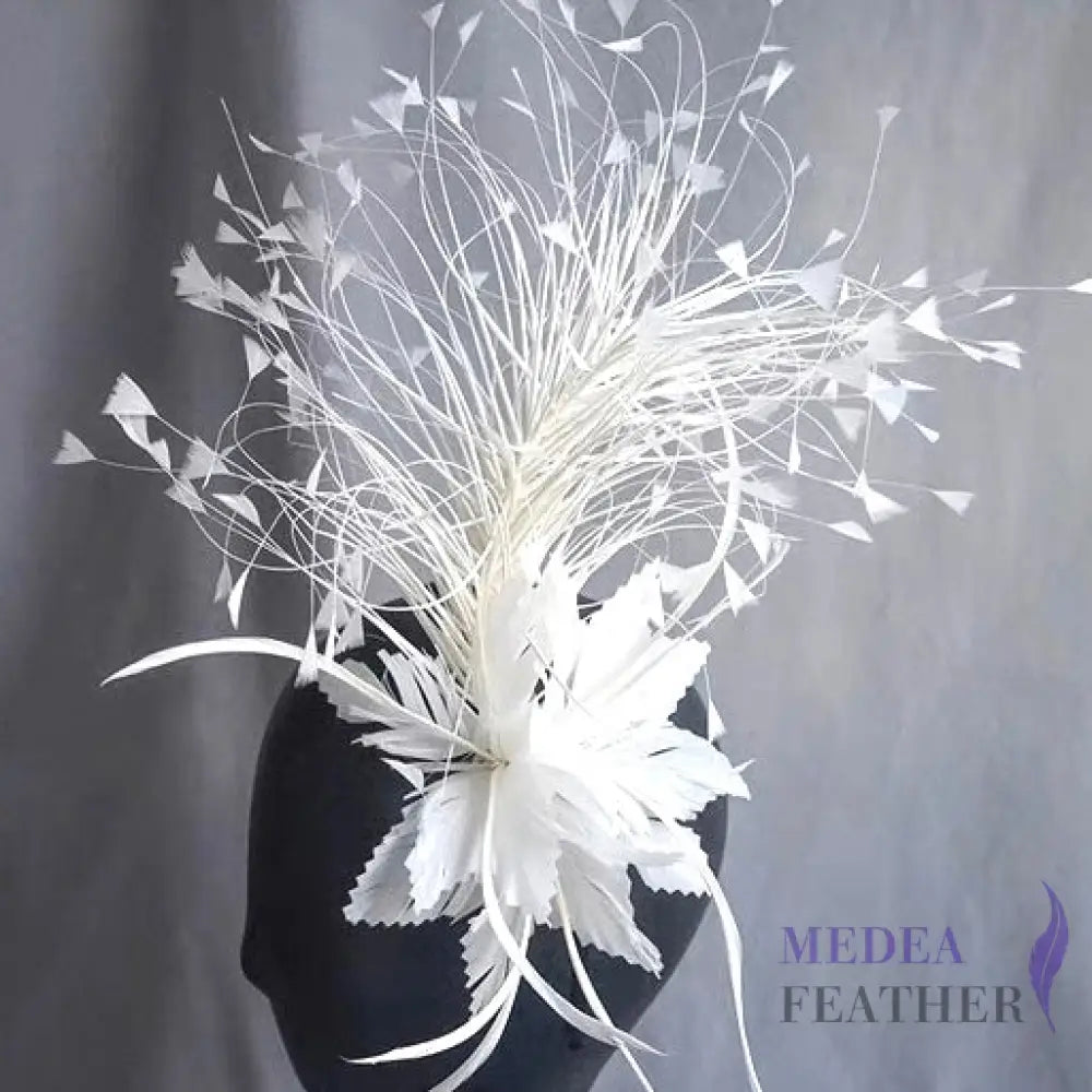 Peacock Hair Diamond Tip and Goose Feather Flower Mount