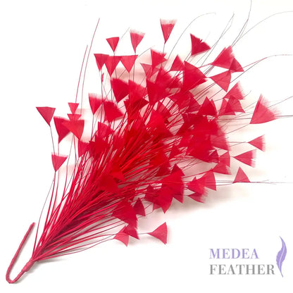 Peacock Hair Diamond Tip Mount FM001 #23 Tango red