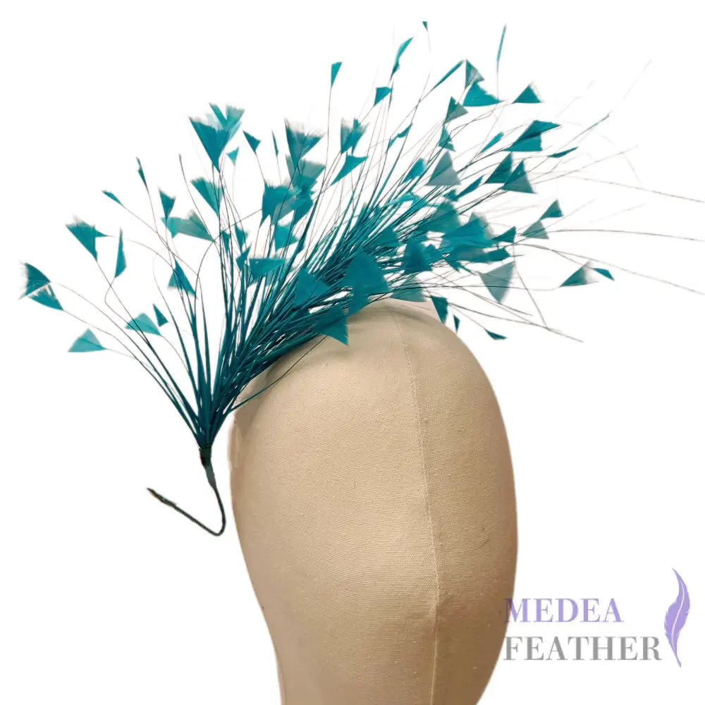 Peacock Hair Diamond Tip Mount Turquoise