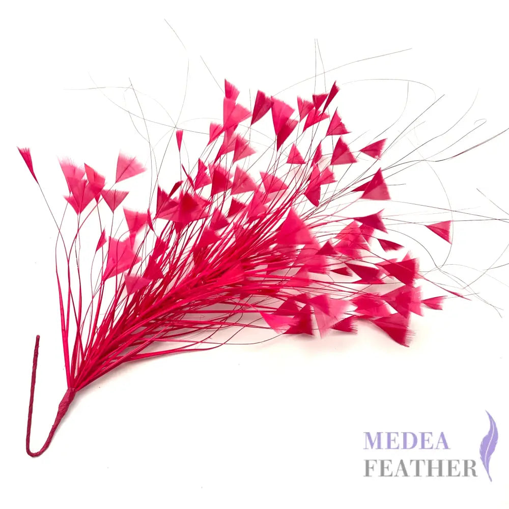 Peacock Hair Diamond Tip Mount Fuchsia Pink