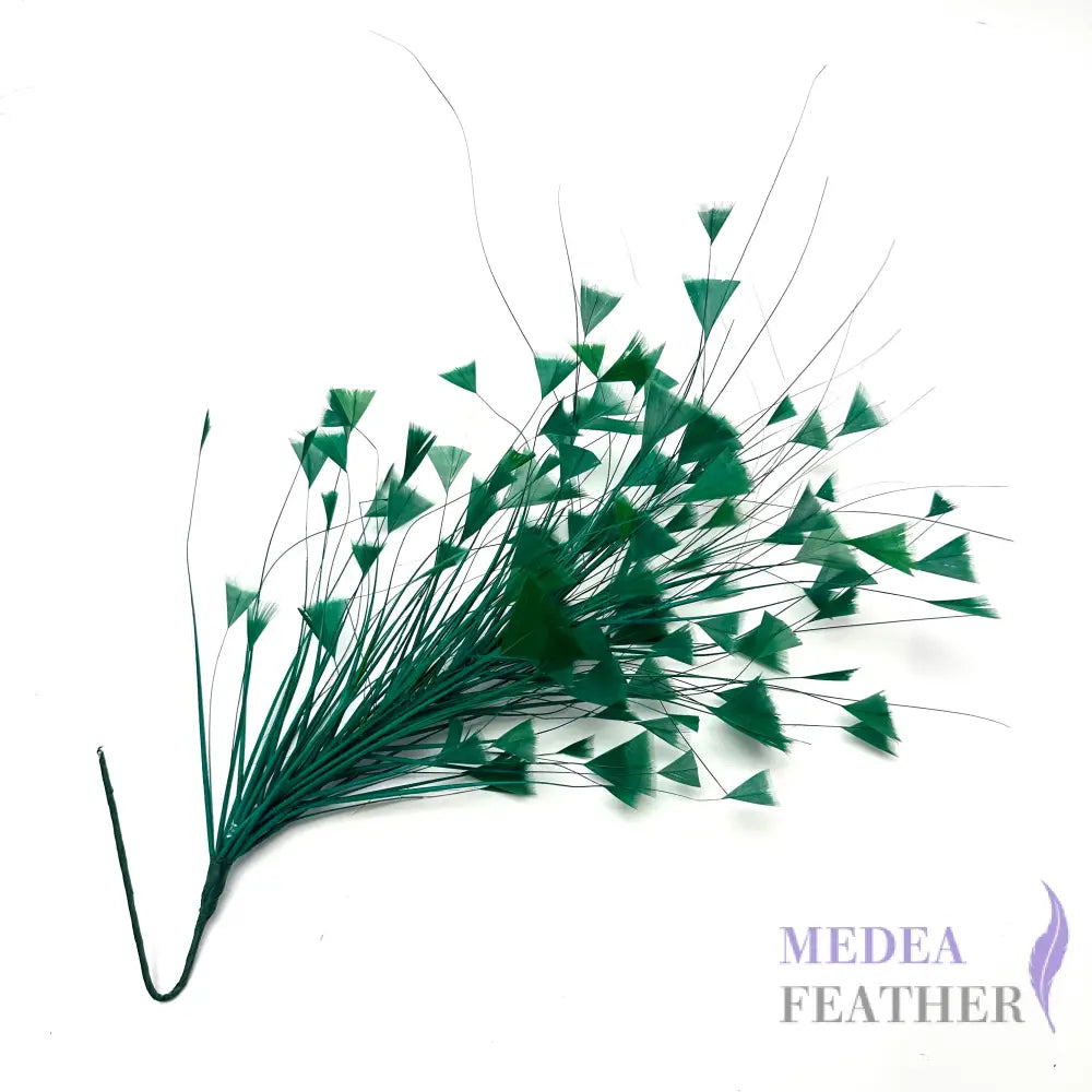 Peacock Hair Diamond Tip Mount Bottle Green