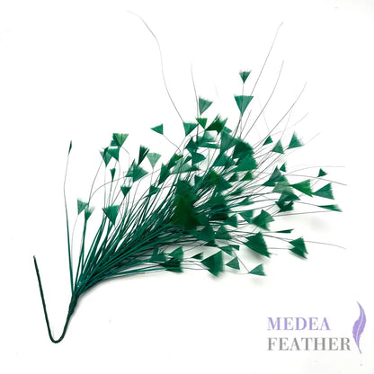 Peacock Hair Diamond Tip Mount Bottle Green