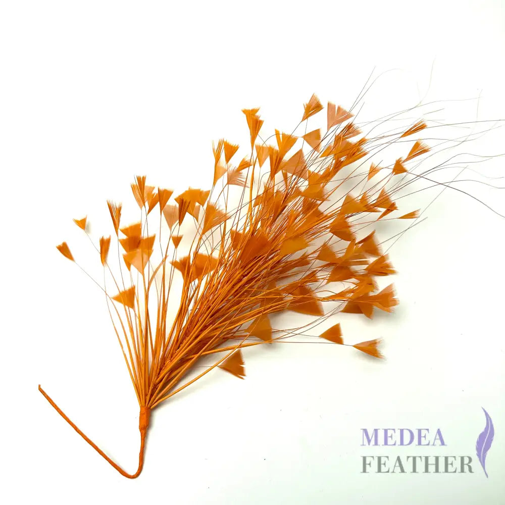 Peacock Hair Diamond Tip Mount Burnt Orange