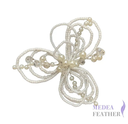 Pearl Beaded Butterfly Applique