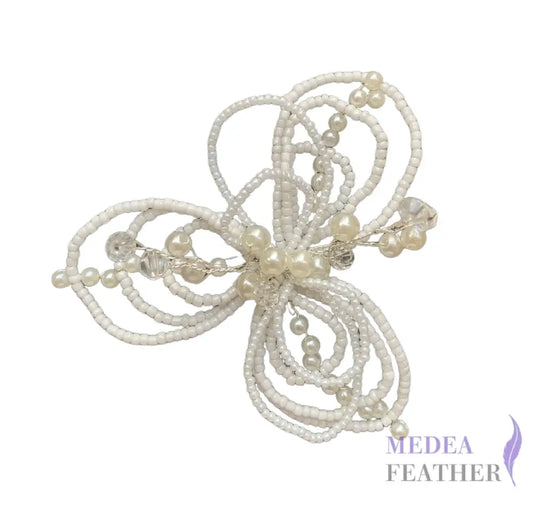 Pearl Beaded Butterfly Applique