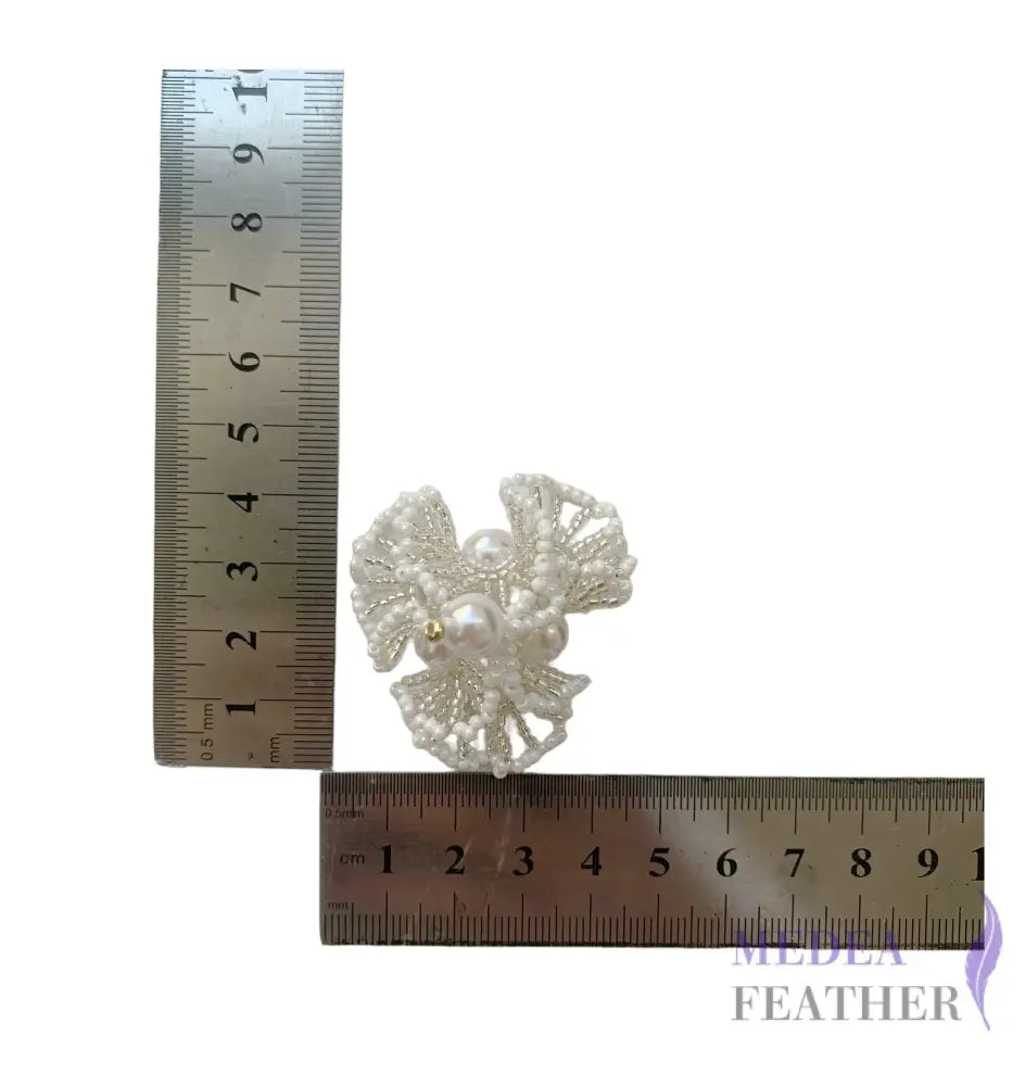 Pearl Blossom Beaded Motif-Pack of 2