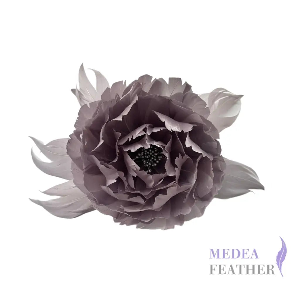 Penoy Goose Feather Flower Millinery Hat Mount FM047 #13 silver gray