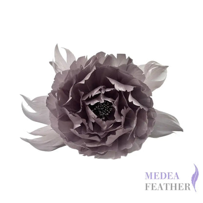 Penoy Goose Feather Flower Millinery Hat Mount FM047 #13 silver gray