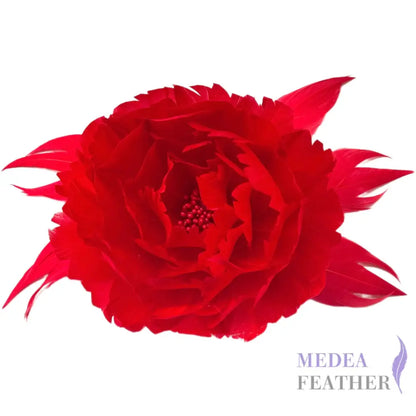 Penoy Goose Feather Flower Millinery Hat Mount FM047 - #22 red