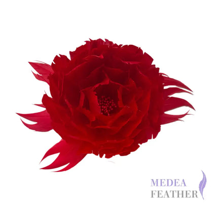 Penoy Goose Feather Flower Millinery Hat Mount FM047 #23 tango red