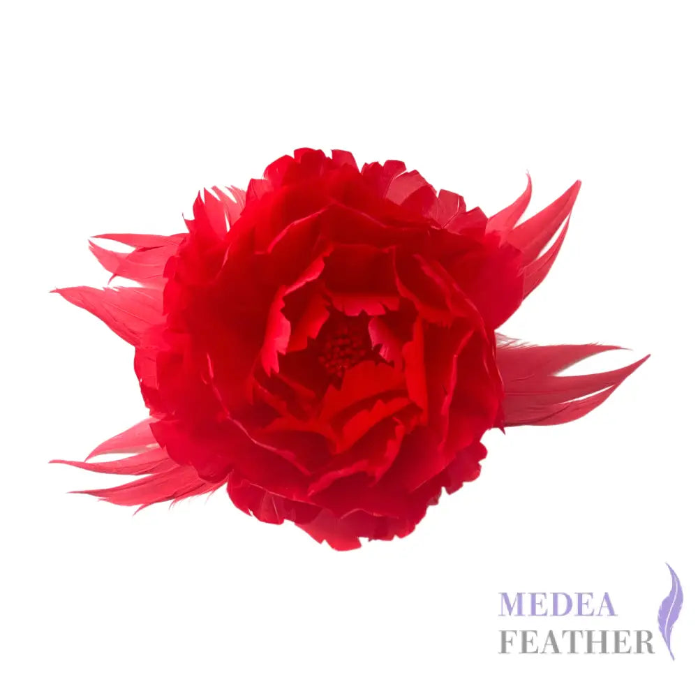 Penoy Goose Feather Flower Millinery Hat Mount FM047 #29 rounge red