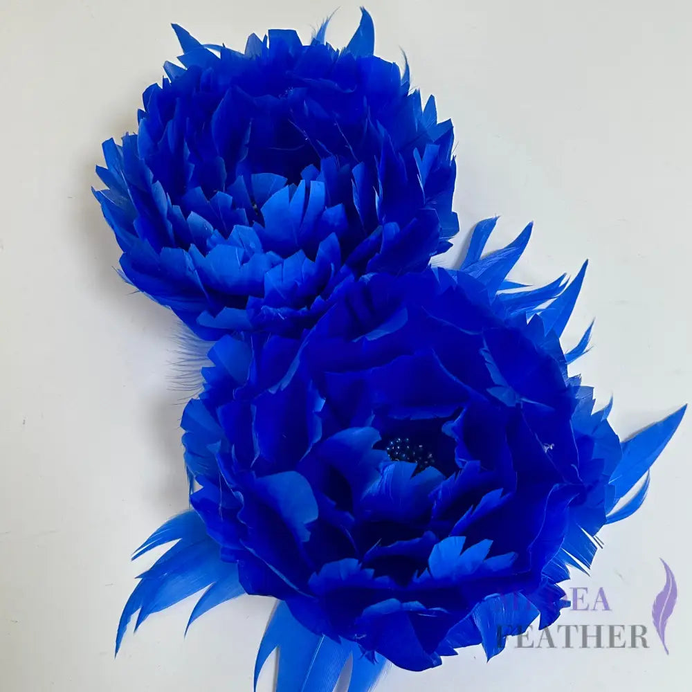 Camellia Goose Feather Flower Millinery Hat Mount FM047 #85 magnetic blue