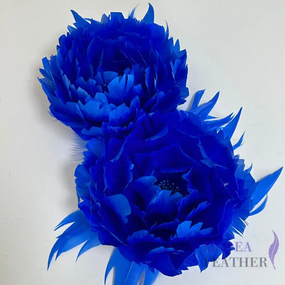 Camellia Goose Feather Flower Millinery Hat Mount FM047 #85 magnetic blue