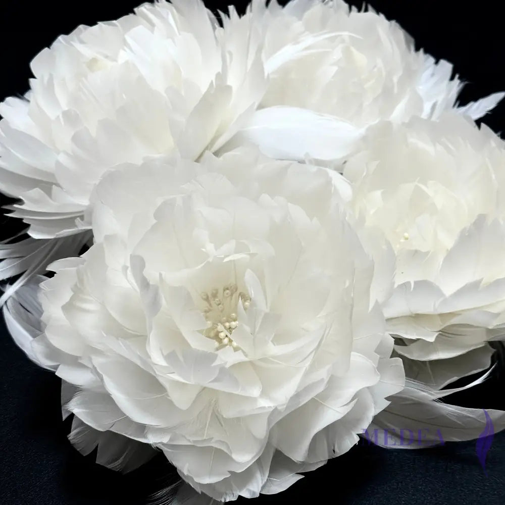 Camellia Goose Feather Flower Millinery Hat Mount FM047