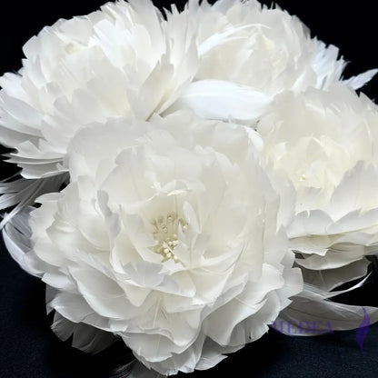 Camellia Goose Feather Flower Millinery Hat Mount FM047