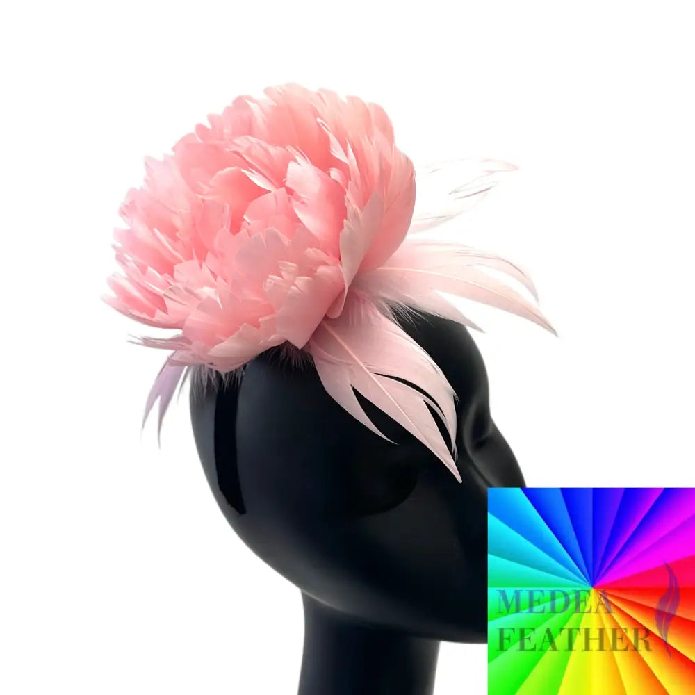 Camellia Goose Feather Flower Millinery Hat Mount FM047 Custom - Please add text below