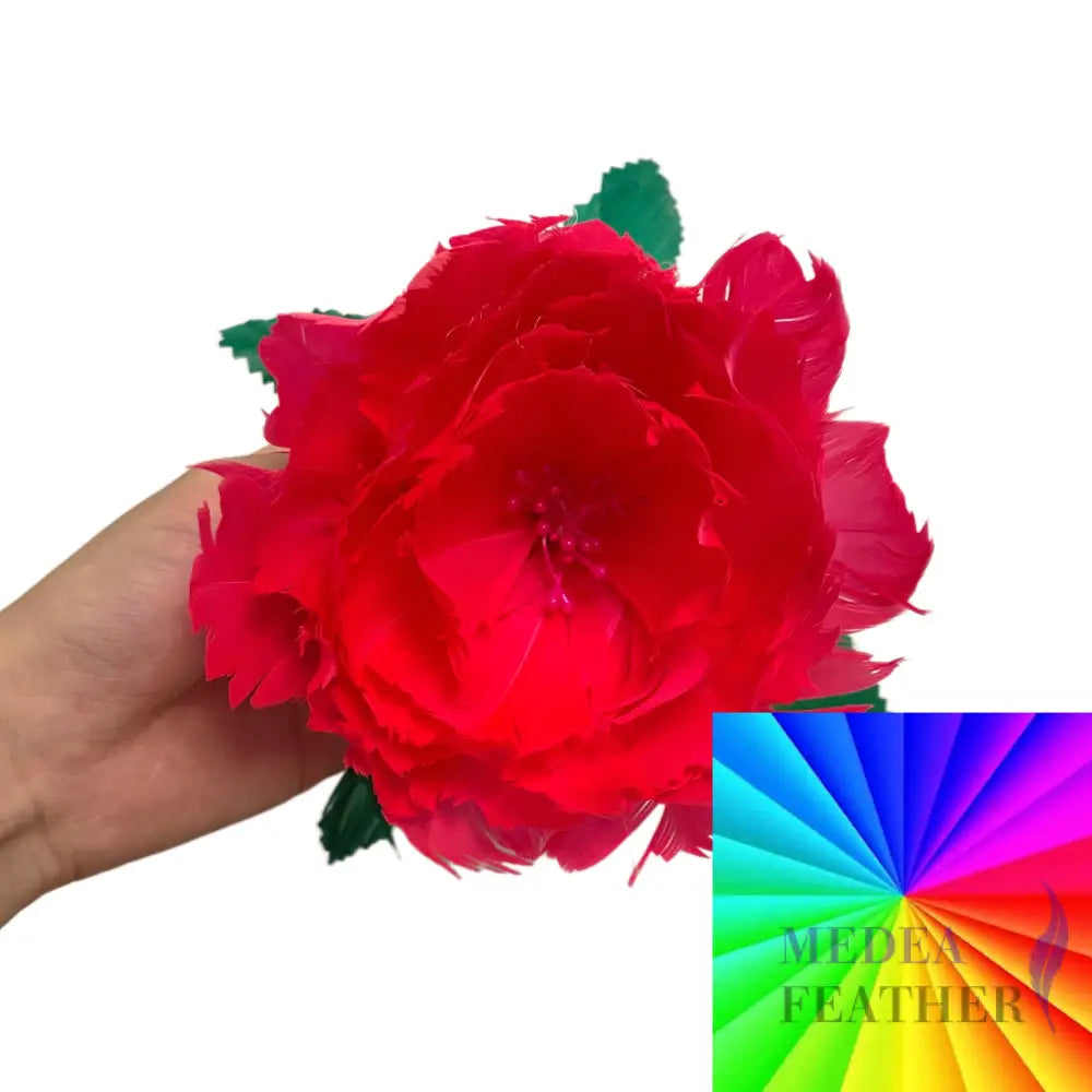 Penoy Zigzag Goose Feather Flower Mount FM829 Custom - pleaes add text below