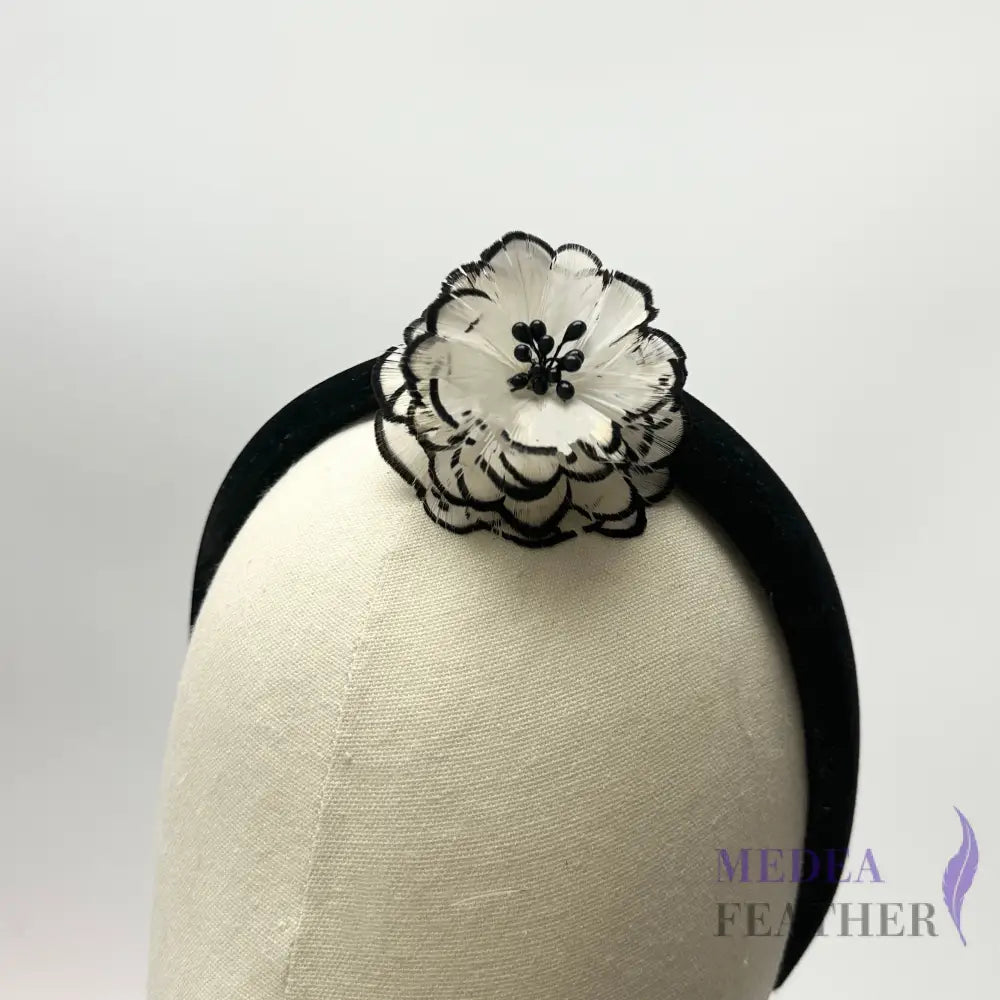 Petite White Lady Amherst Pheasant Feather Flower