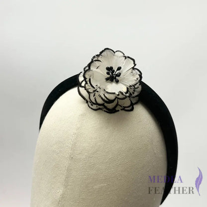 Petite White Lady Amherst Pheasant Feather Flower