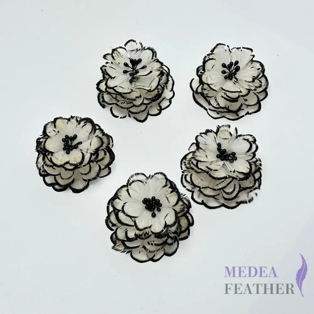 Petite White Lady Amherst Pheasant Feather Flower
